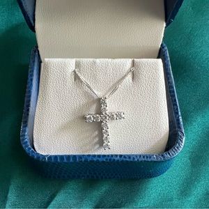 Marchesa 18K Diamond Cross Pendant Necklace